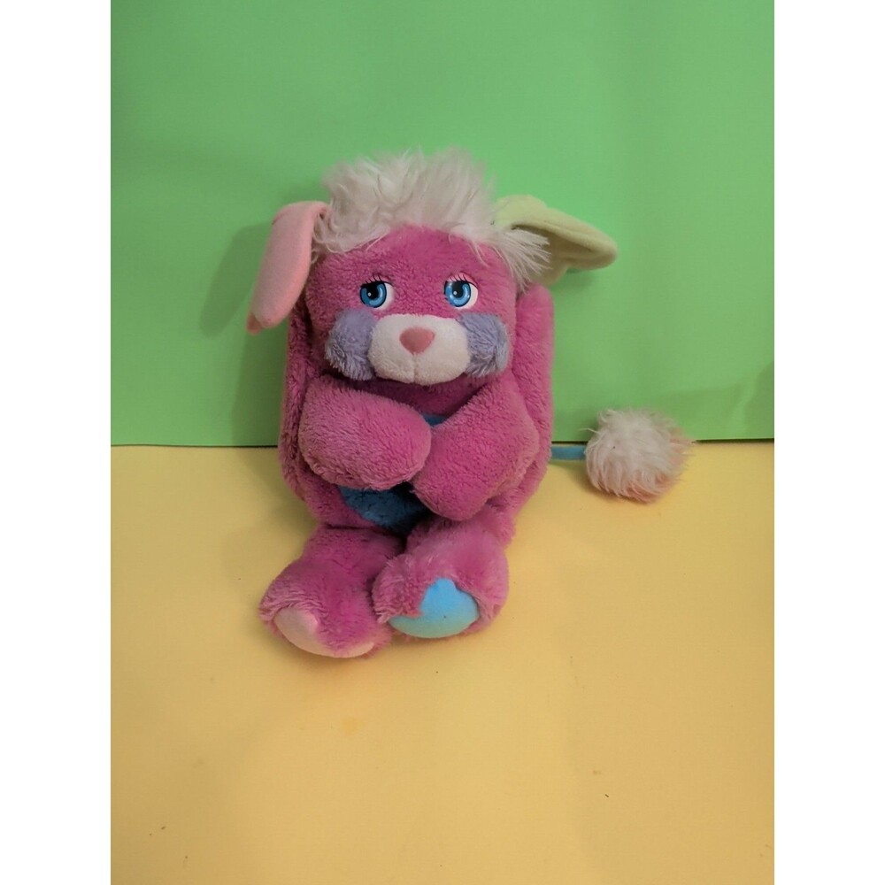Vintage 1980's  Popples Prize Fuchsia Purple Pink 1986 Popple Stuffed Animal